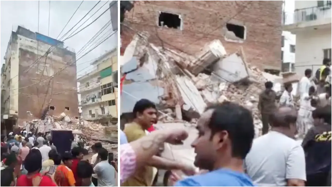 নয়াদিল্লিতে ছয়তলা ভবন ধস, বহু হতাহতের শঙ্কা