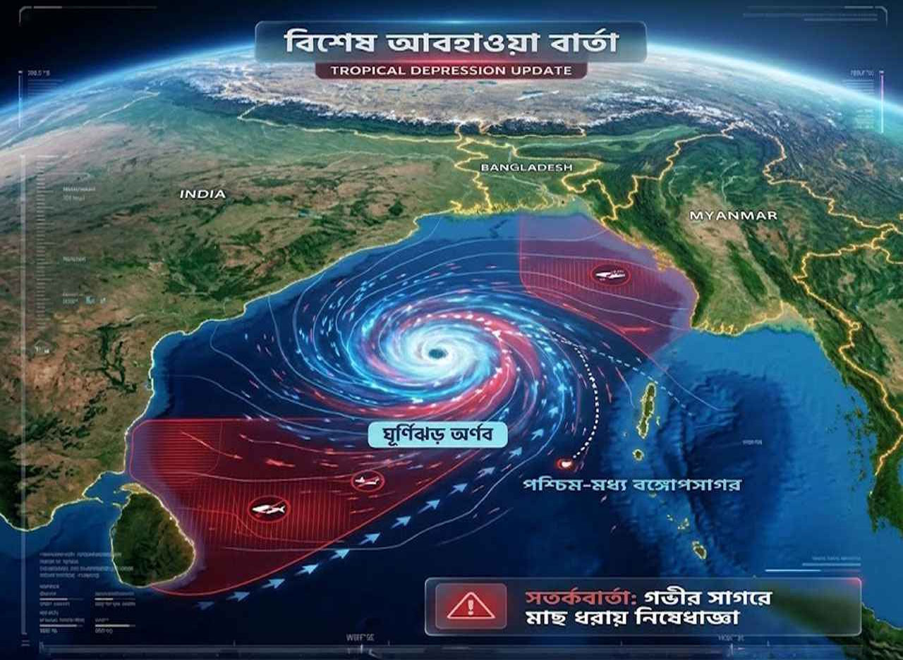 শক্তি অর্জন করছে ঘূর্ণিঝড় ‘অর্ণব’, সমুদ্রবন্দরে ২ নম্বর সতর্ক সংকেত